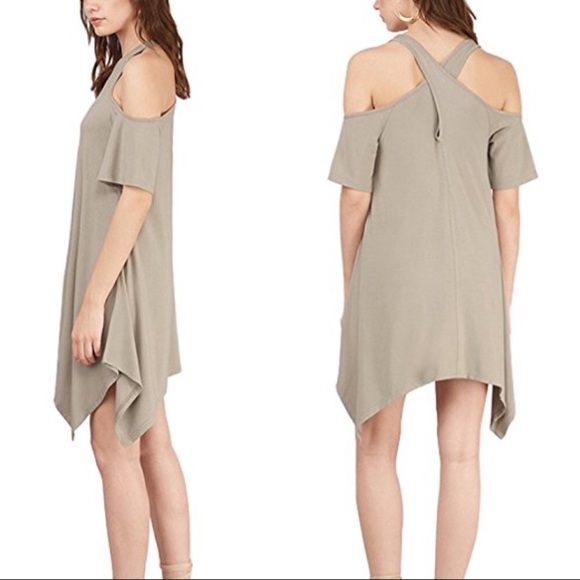 Cross Back Handkerchief Hem Dress - Picture 3 of 4